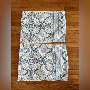 Pottery Barn Marcel Blue and White Pillow Shams Pair, Qty 2 - 26 x 20 Standard